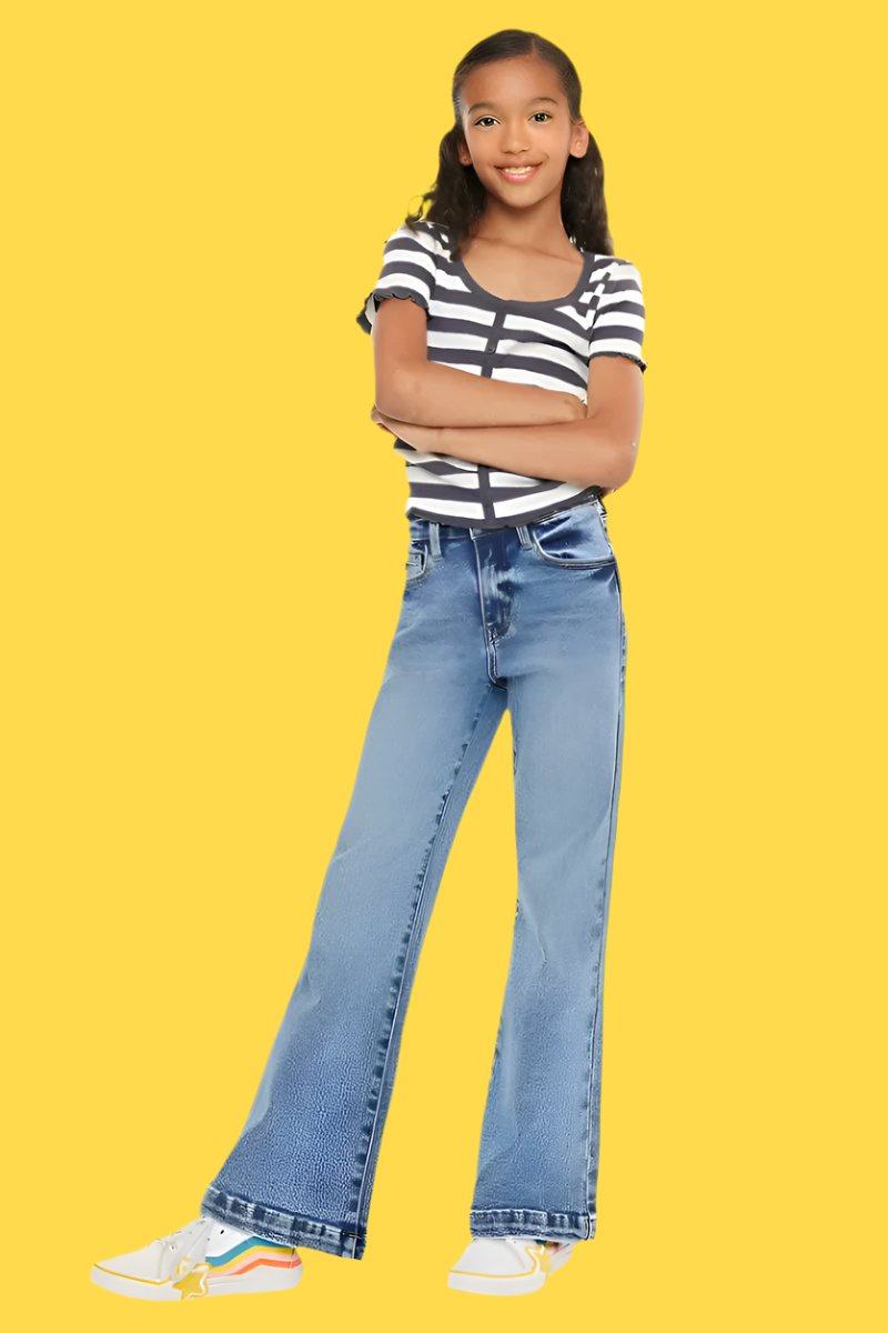 Kancan Glen High Rise Wide Leg Flare Jeans - Kids – Sublime Boutique