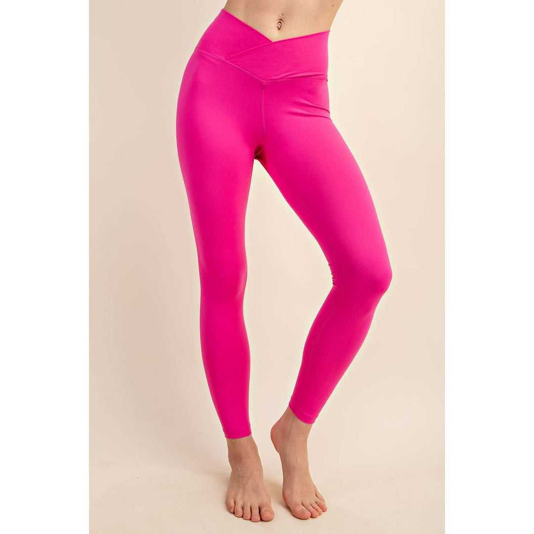 V WAIST FULL LENGTH LEGGINGS - Espresso