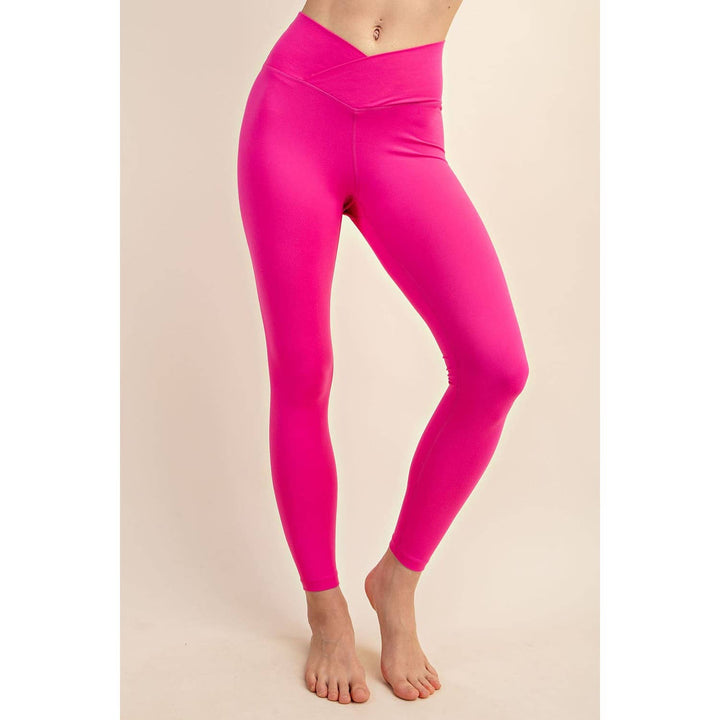V WAIST FULL LENGTH LEGGINGS - Espresso