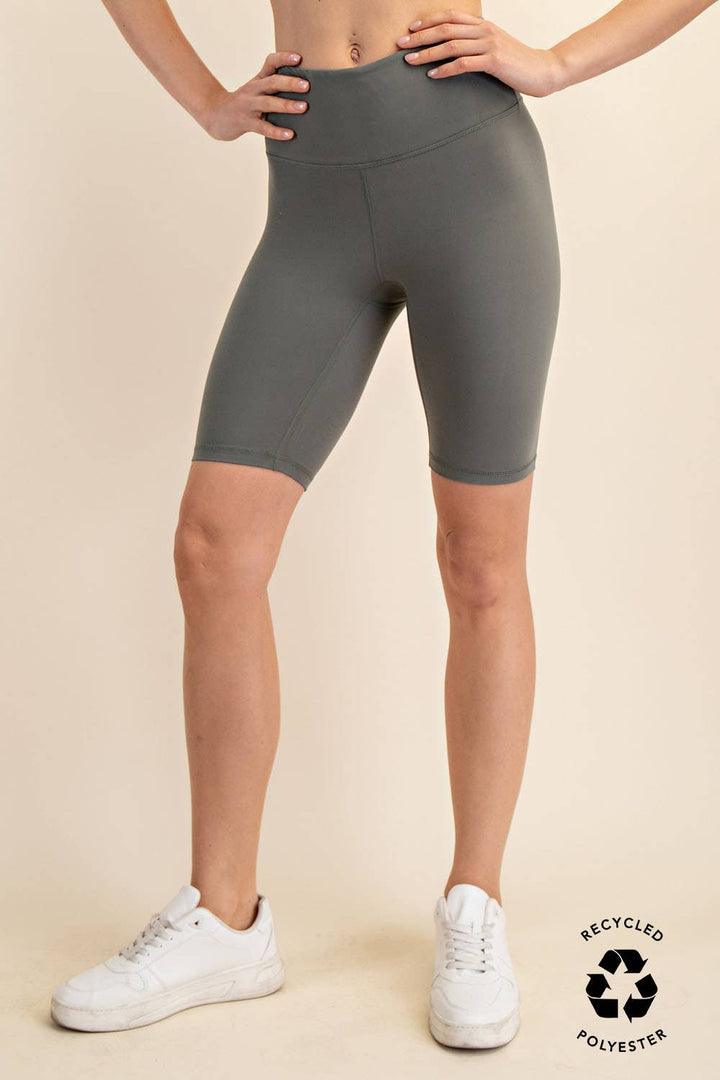 RAE MODE BUTTER YOGA BIKER SHORTS - TERRACOTTA