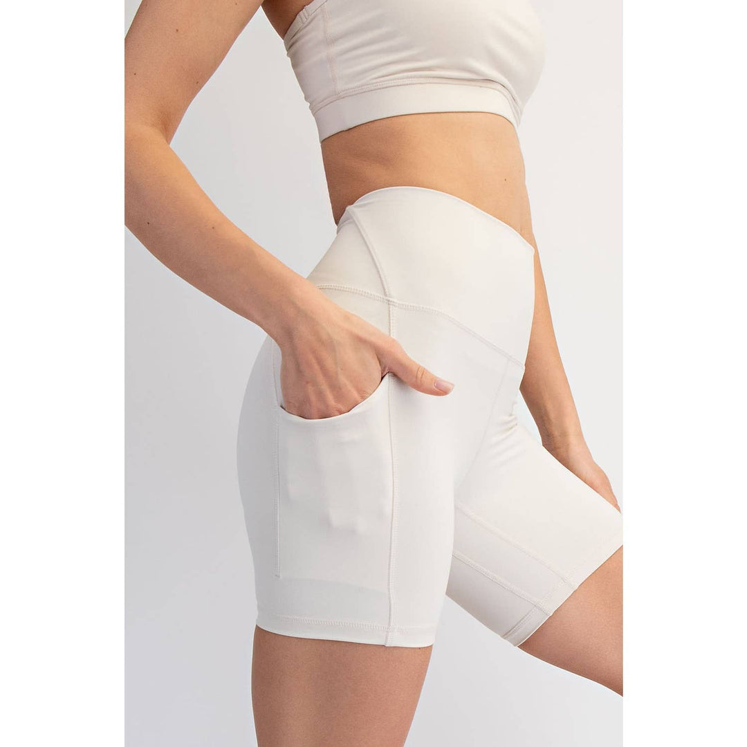 RAE MODE NYLON BUTTER 6IN BIKER SHORTS - 2 colors!