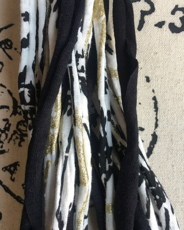 Dona Bela Lite Shred Scarf  - Grays/Black/White