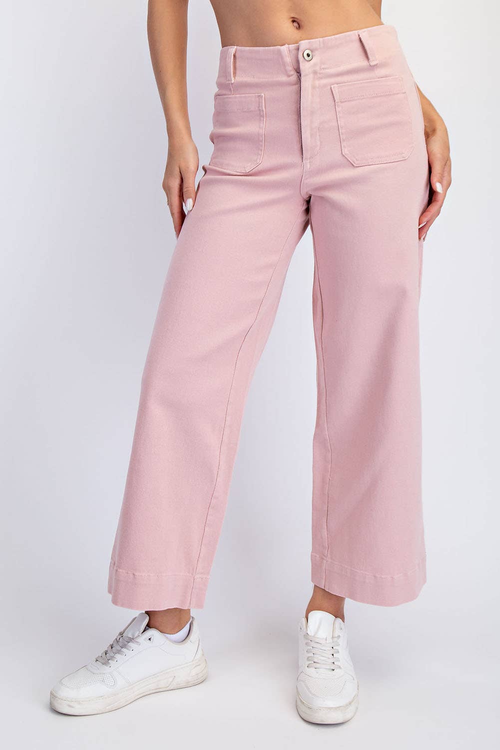 RAE MODE HEAVY COTTON TWILL CROPPED WIDE PANTS - TAUPE