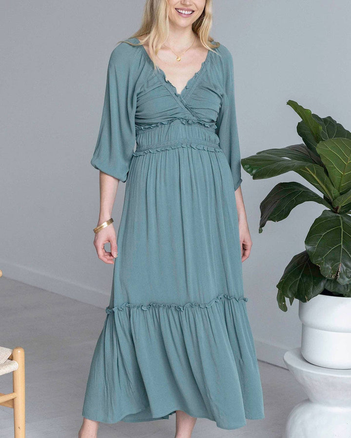 Destination Maxi Dress In Mineral Blue