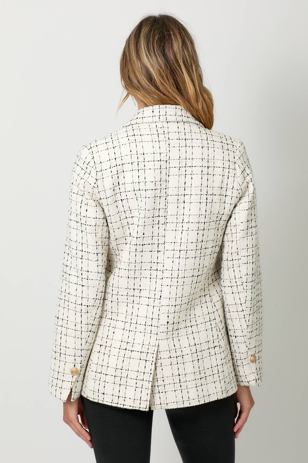 The Luxe Life Double Breasted Tweed Blazer