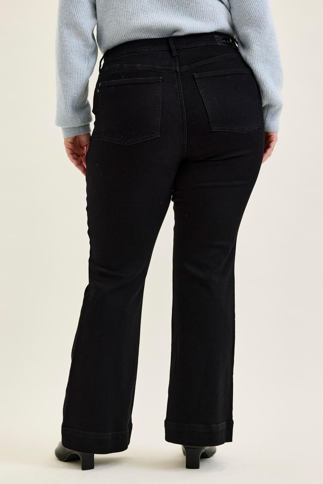 Judy Blue High Waist Tummy Control DAISY Bootcut Black Edit Jeans - Plus