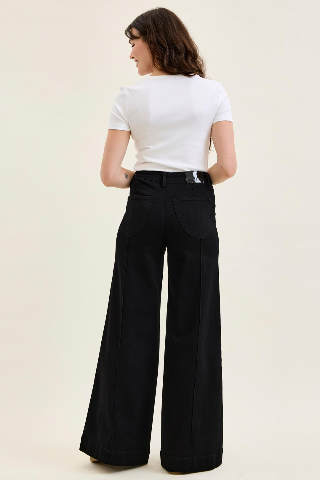 Judy Blue High Waist LIZA Palazzo Black Edit Jean