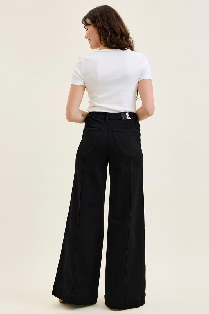 Judy Blue High Waist LIZA Palazzo Black Edit Jean