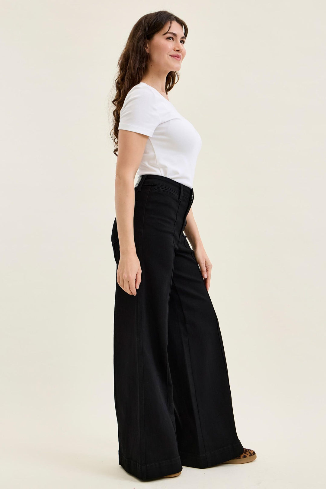 Judy Blue High Waist LIZA Palazzo Black Edit Jean