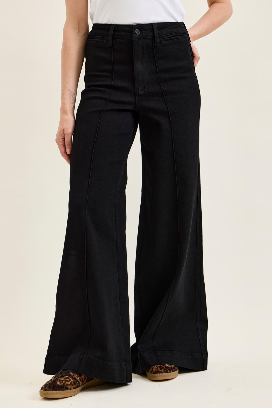 Judy Blue High Waist LIZA Palazzo Black Edit Jean