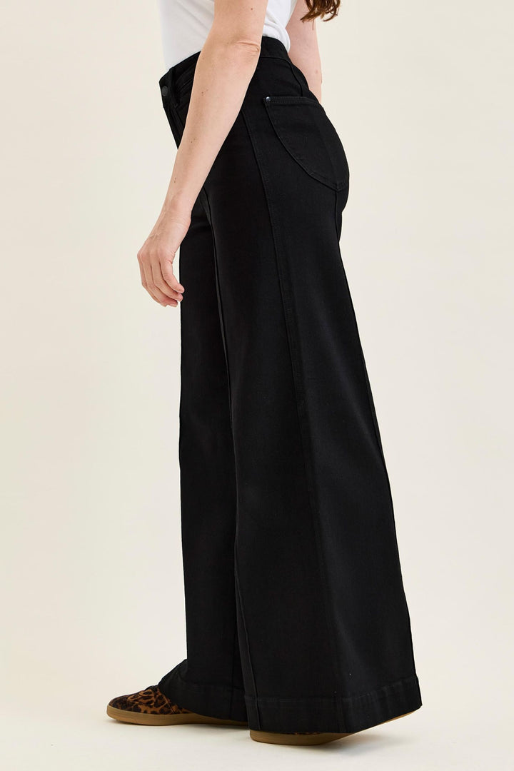 Judy Blue High Waist LIZA Palazzo Black Edit Jean