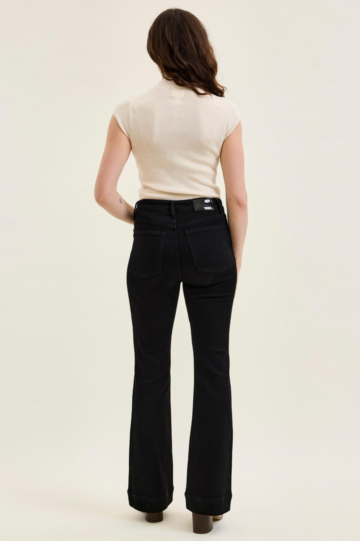 Judy Blue High Waist Tummy Control DAISY Bootcut Black Edit Jeans