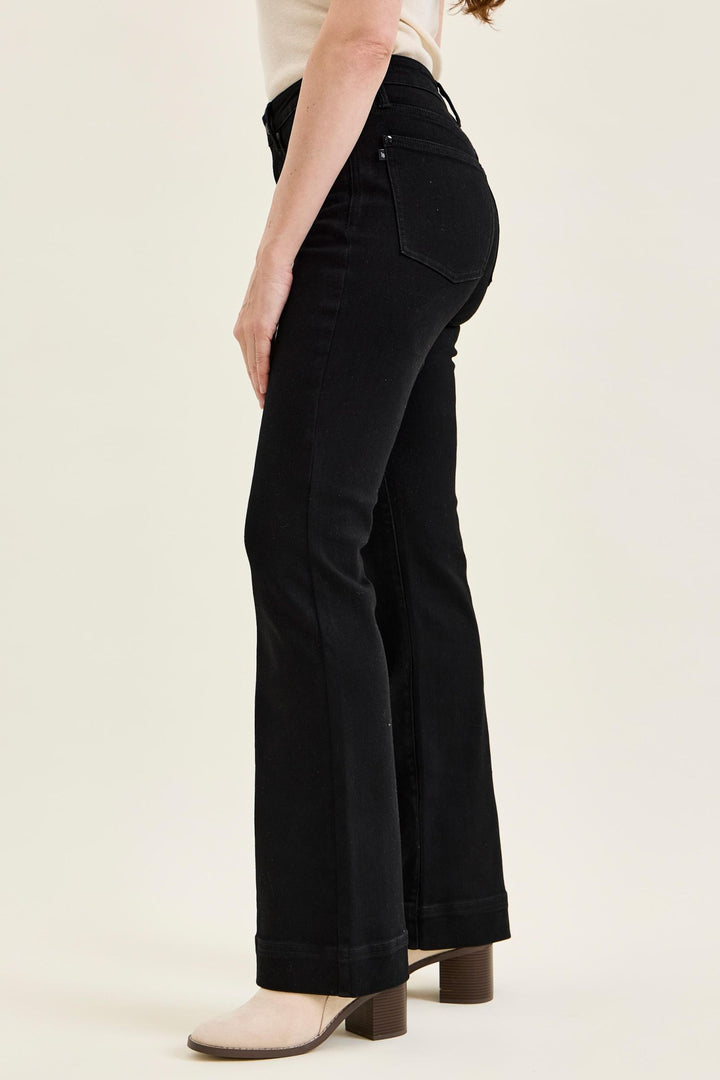 Judy Blue High Waist Tummy Control DAISY Bootcut Black Edit Jeans
