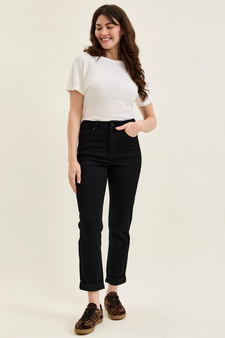 Judy Blue High Waist TARA Girlfriend Black Edit Jeans
