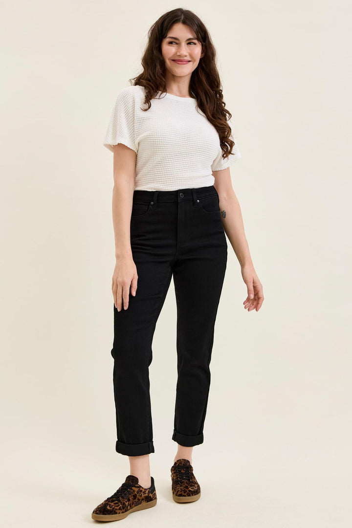 Judy Blue High Waist TARA Girlfriend Black Edit Jeans
