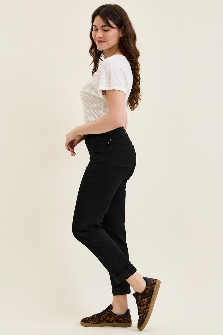 Judy Blue High Waist TARA Girlfriend Black Edit Jeans