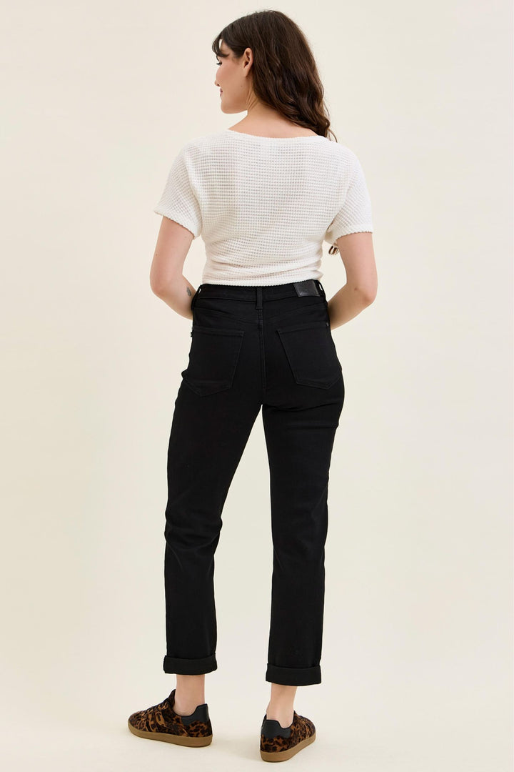 Judy Blue High Waist TARA Girlfriend Black Edit Jeans