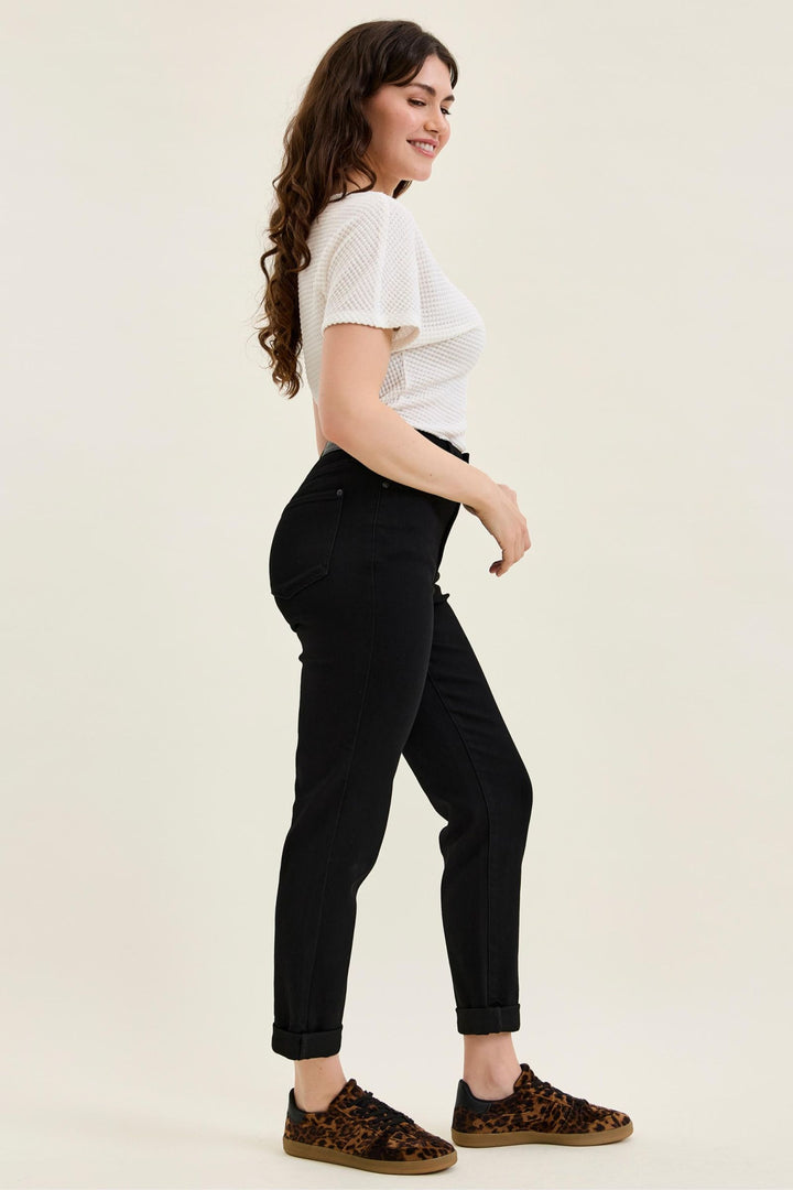 Judy Blue High Waist TARA Girlfriend Black Edit Jeans