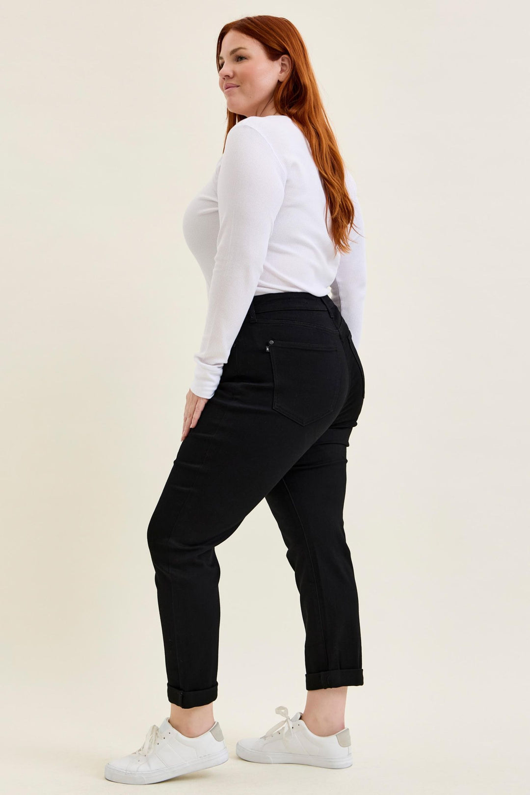 Judy Blue High Waist TARA Girlfriend Black Edit Jeans - Plus