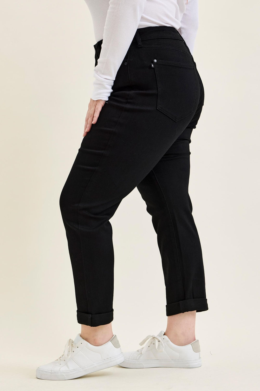 Judy Blue High Waist TARA Girlfriend Black Edit Jeans - Plus