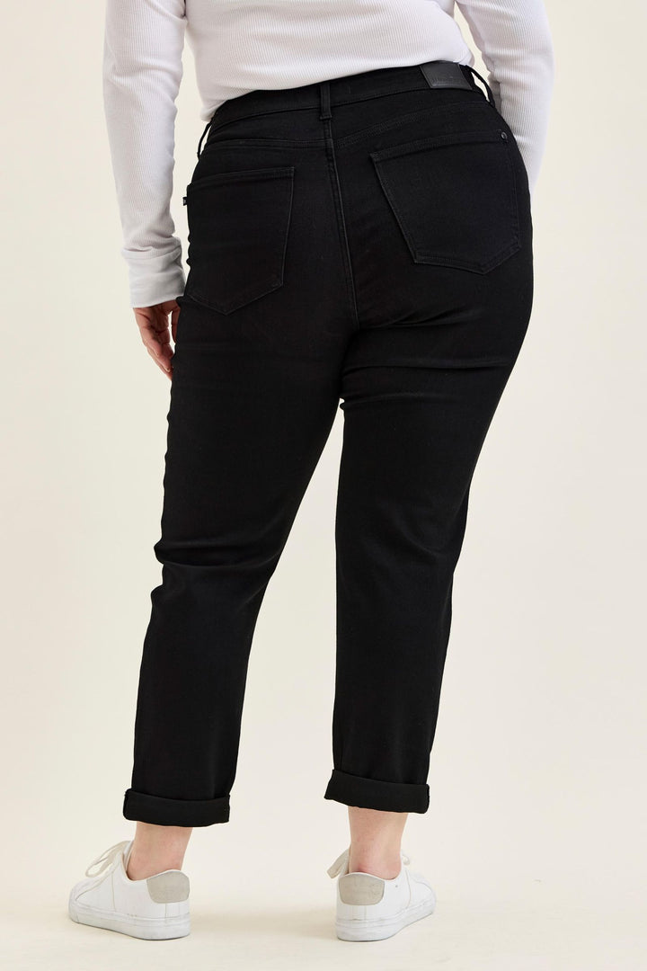 Judy Blue High Waist TARA Girlfriend Black Edit Jeans - Plus