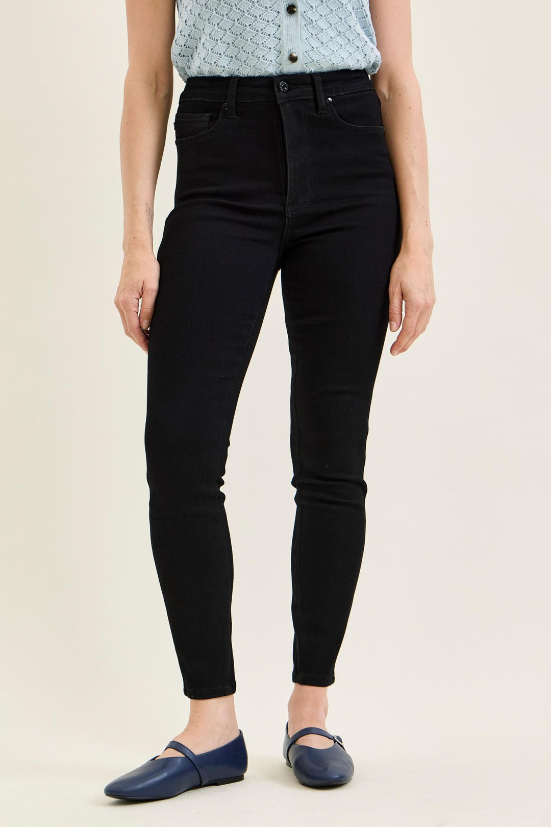 Judy Blue High Waist Tummy Control SIENNA Skinny Black Edit Jean