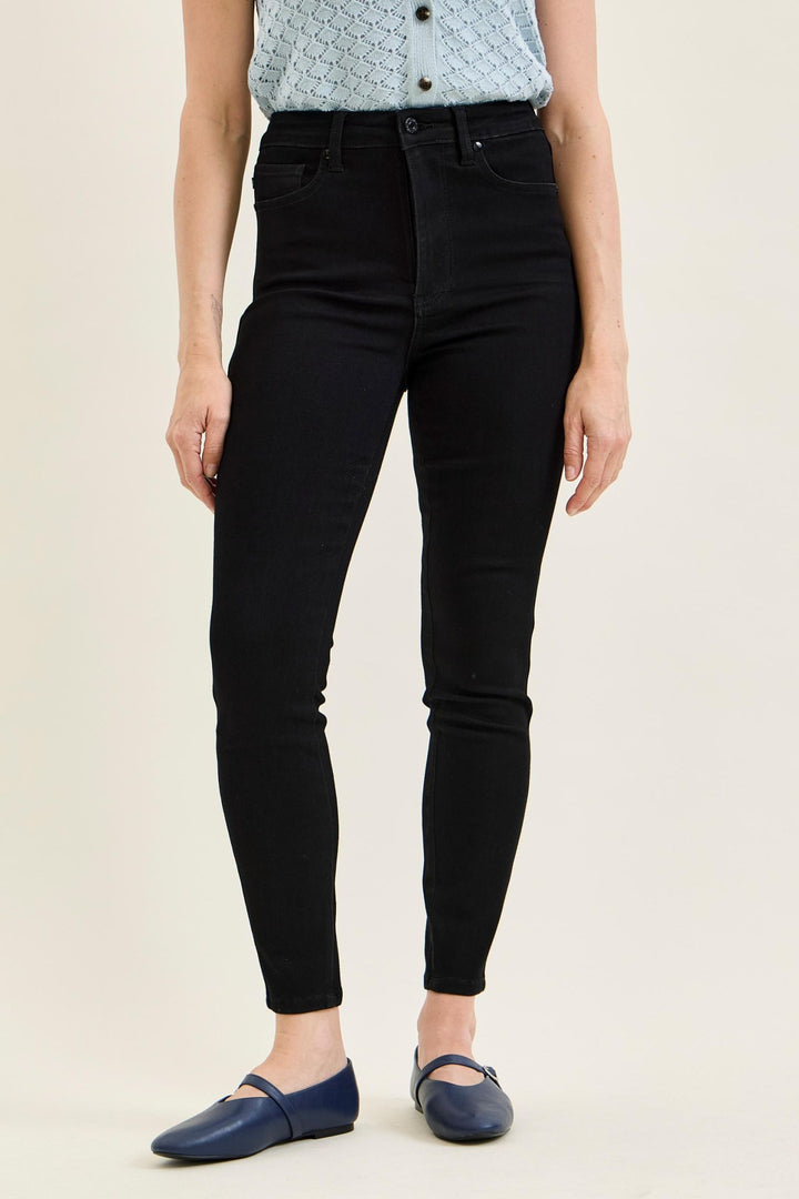 Judy Blue High Waist Tummy Control SIENNA Skinny Black Edit Jean