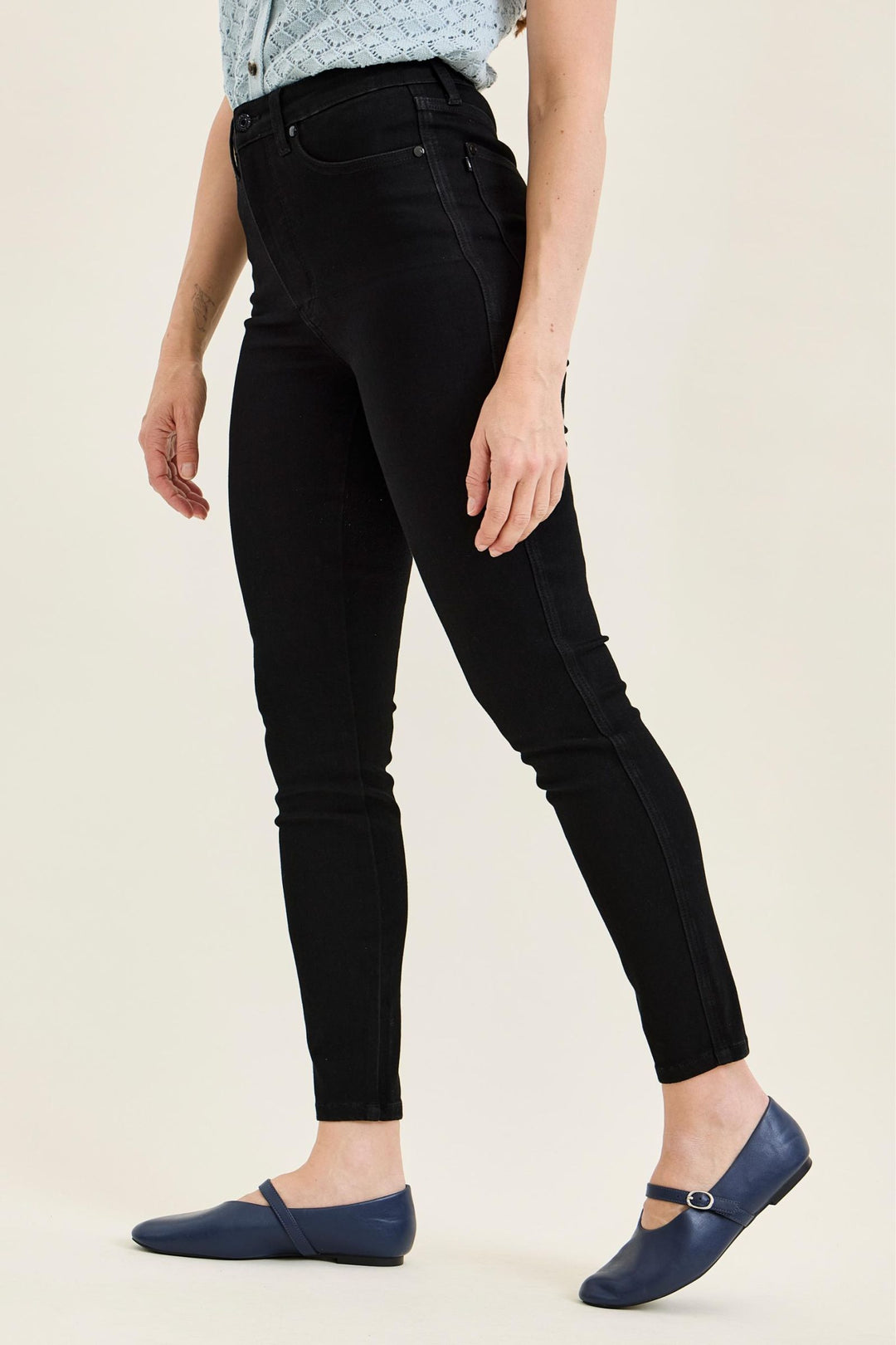 Judy Blue High Waist Tummy Control SIENNA Skinny Black Edit Jean