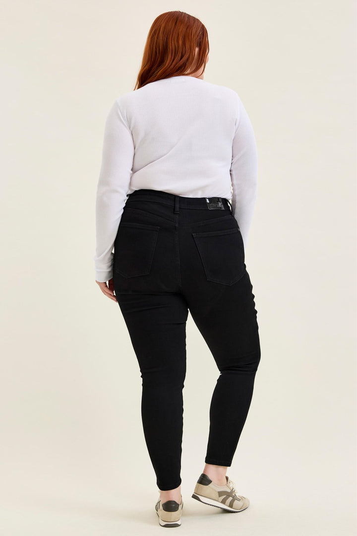 Judy Blue High Waist Tummy Control SIENNA Skinny Black Edit - Plus