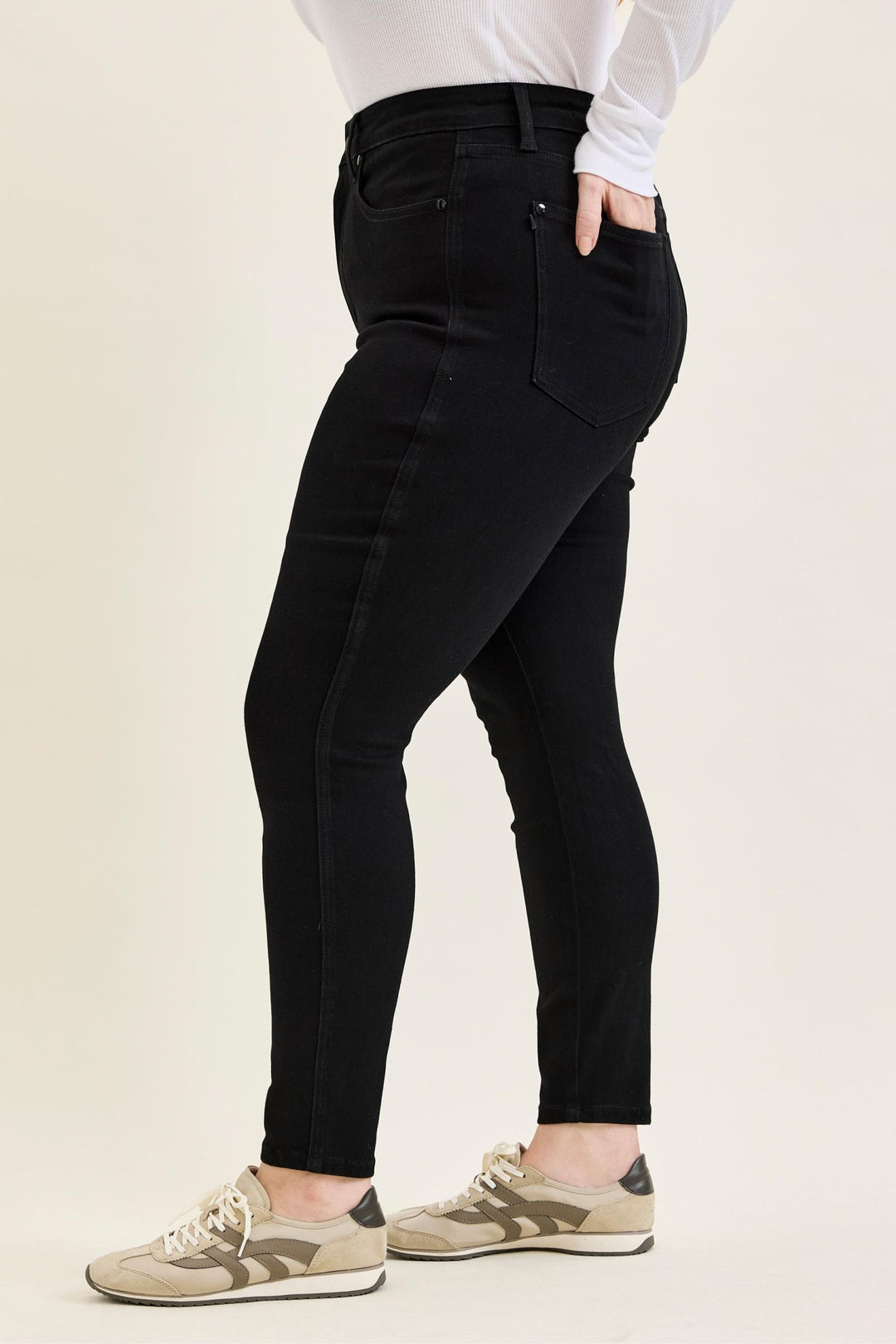 Judy Blue High Waist Tummy Control SIENNA Skinny Black Edit - Plus