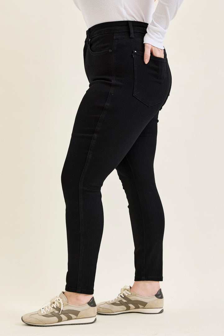 Judy Blue High Waist Tummy Control SIENNA Skinny Black Edit - Plus