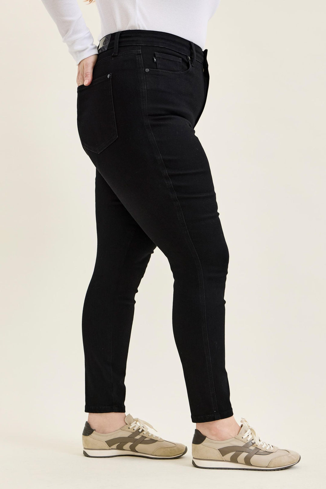 Judy Blue High Waist Tummy Control SIENNA Skinny Black Edit - Plus