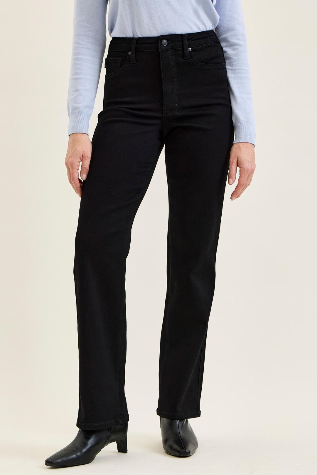 Judy Blue High Waist Tummy Control KIMBERLY Classic Straight Black Edit Jeans