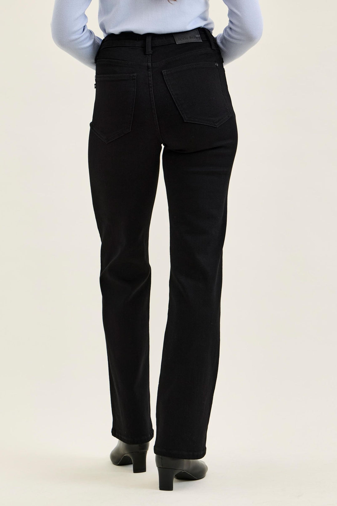 Judy Blue High Waist Tummy Control KIMBERLY Classic Straight Black Edit Jeans