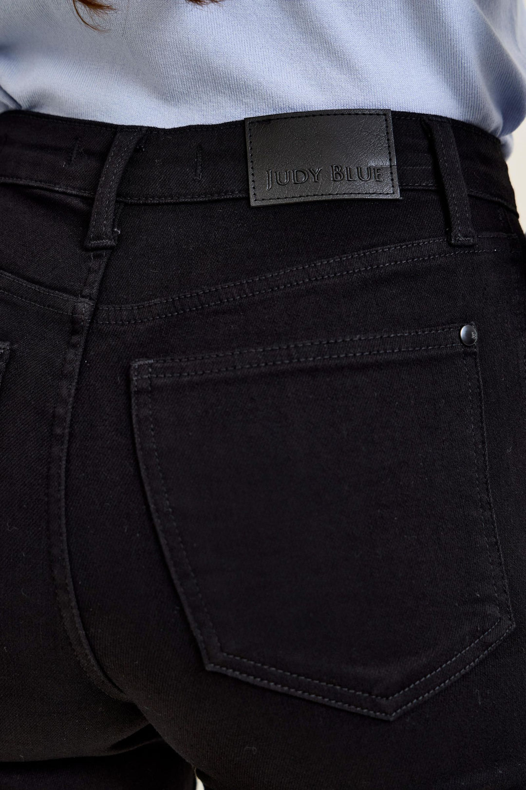 Judy Blue High Waist Tummy Control KIMBERLY Classic Straight Black Edit Jeans