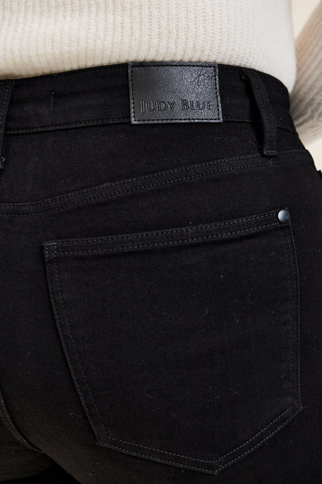 Judy Blue High Waist Tummy Control KIMBERLY Classic Straight Black Edit Jean - Plus
