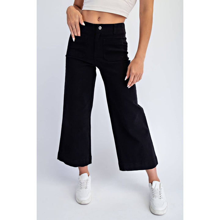 RAE MODE HEAVY COTTON TWILL CROPPED WIDE PANTS - TAUPE