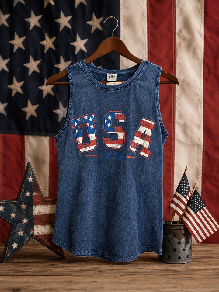 USA 1776 MINERAL GRAPHIC TANK TOP