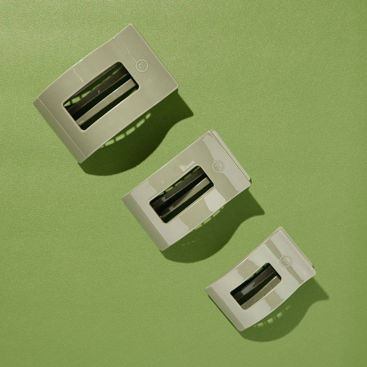 Flat Rectangle Hair Clip | Medium | Sage It Ain't So