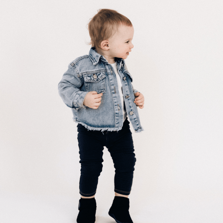 Better Together Raw Hem Denim Jacket - Kids