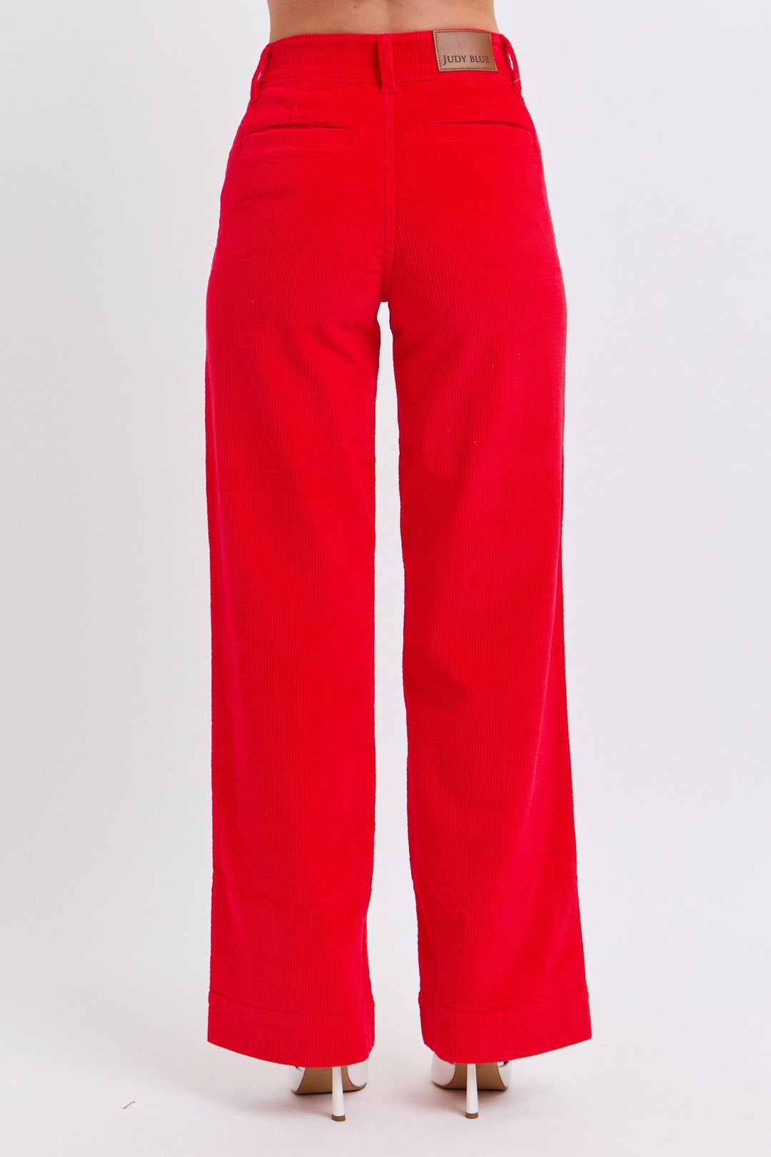 Judy Blue High Waist Corduroy Trouser Wide - Ruby