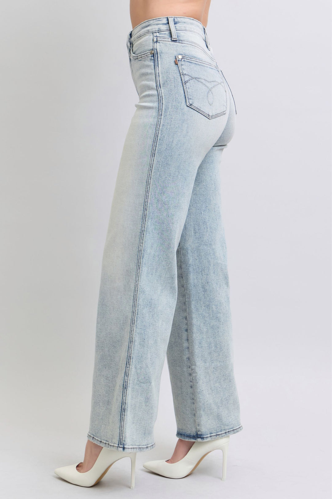 Judy Blue High Waist Tummy Control Retro Wide Leg Denim