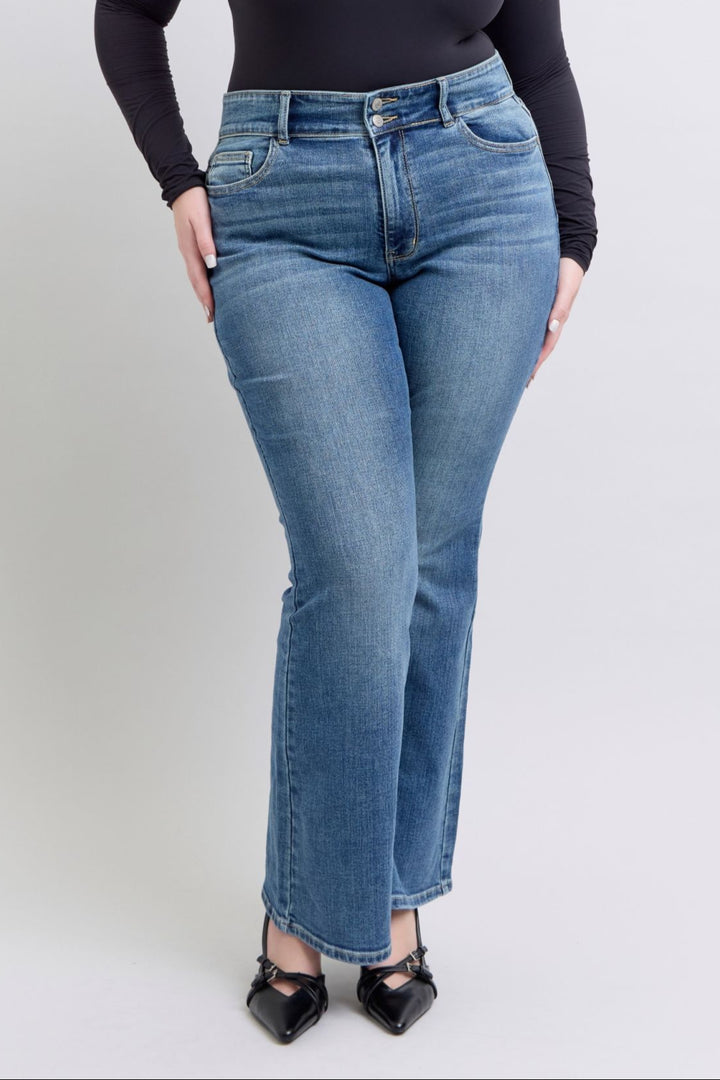 Judy Blue High Waist Heavy Flare with Tint Denim Jean - Plus Size