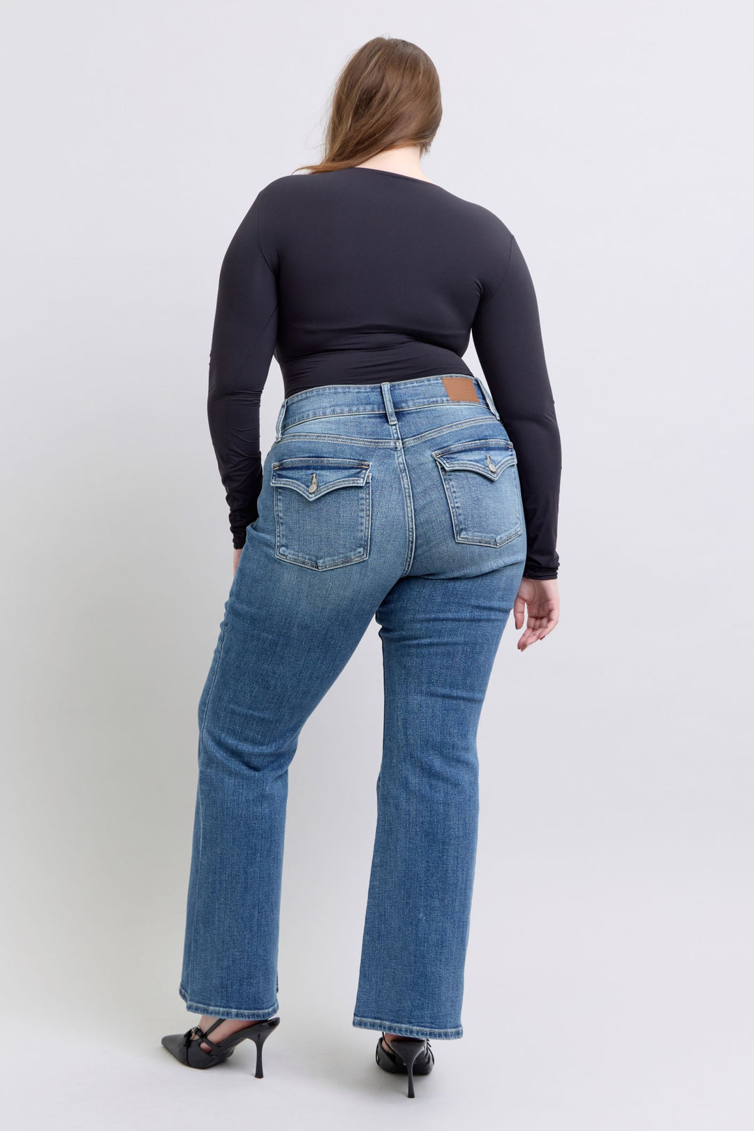 Judy Blue High Waist Heavy Flare with Tint Denim Jean - Plus Size