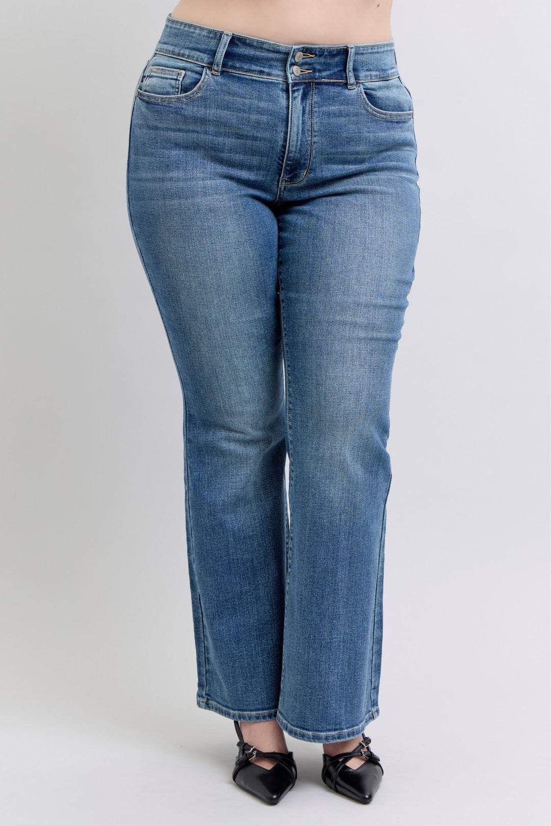 Judy Blue High Waist Heavy Flare with Tint Denim Jean - Plus Size
