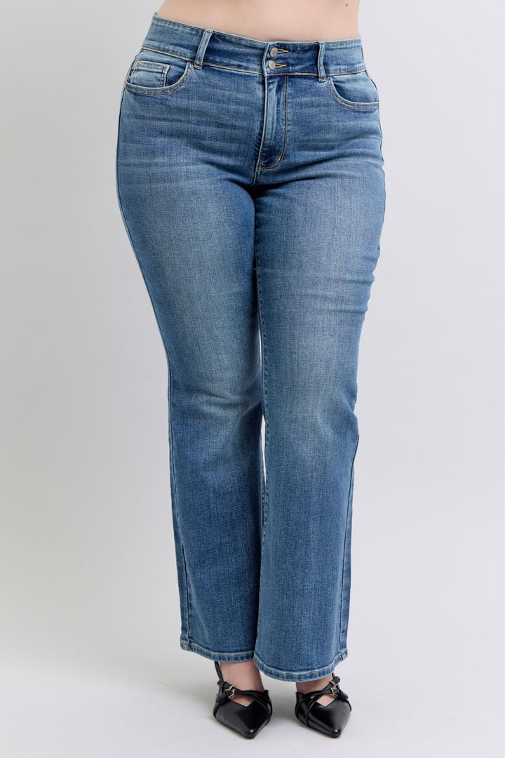 Judy Blue High Waist Heavy Flare with Tint Denim Jean - Plus Size