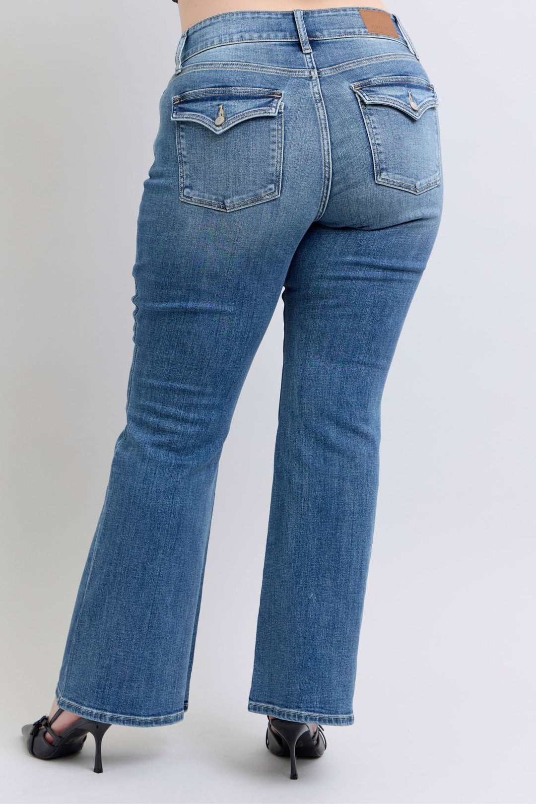 Judy Blue High Waist Heavy Flare with Tint Denim Jean - Plus Size