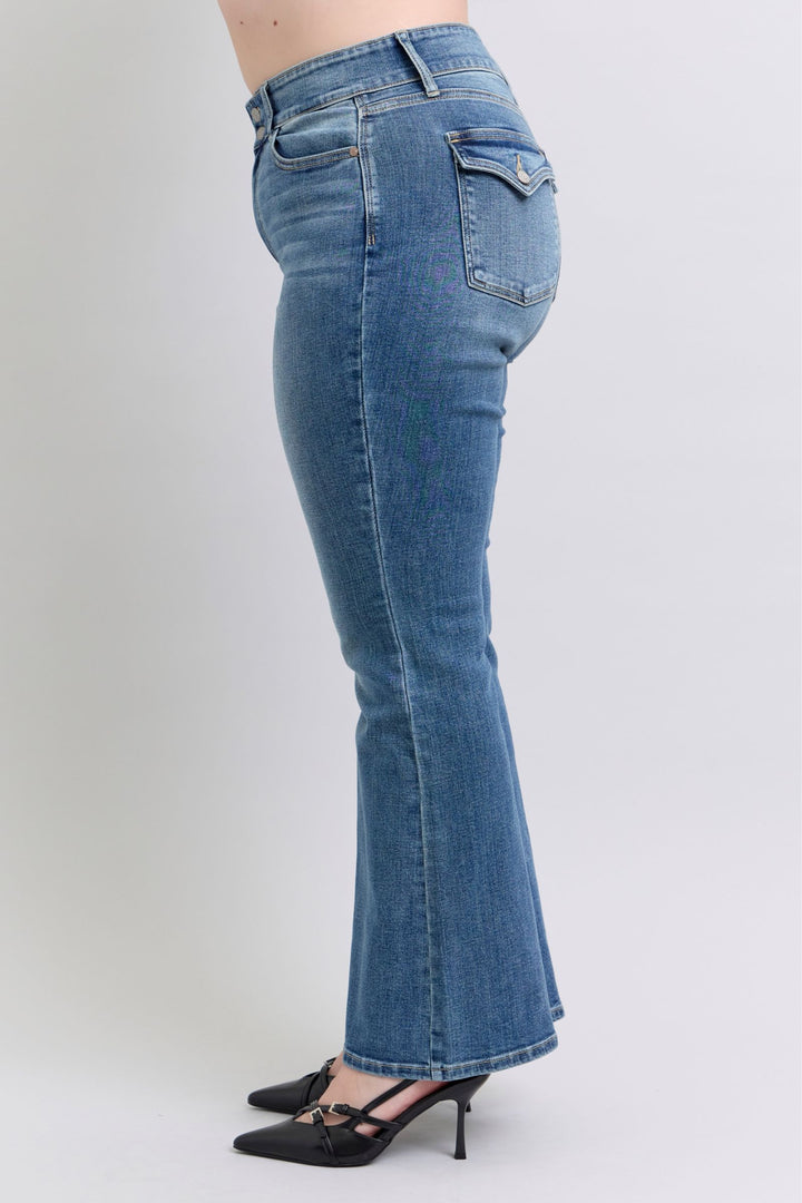Judy Blue High Waist Heavy Flare with Tint Denim Jean - Plus Size