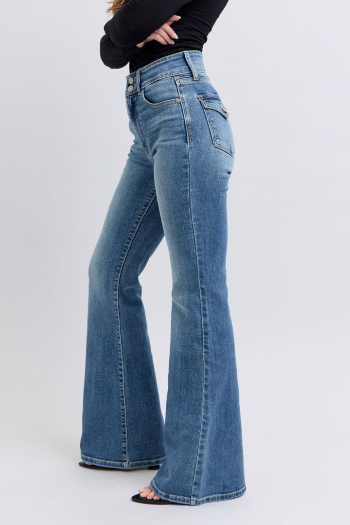 Judy Blue High Waist Flare with Tint Denim Jean