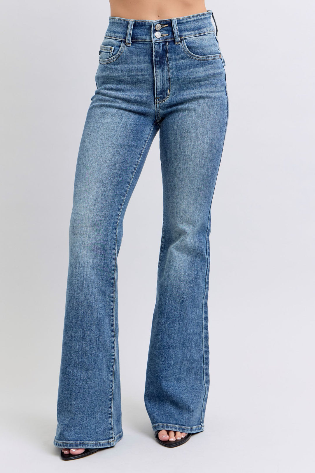 Judy Blue High Waist Flare with Tint Denim Jean
